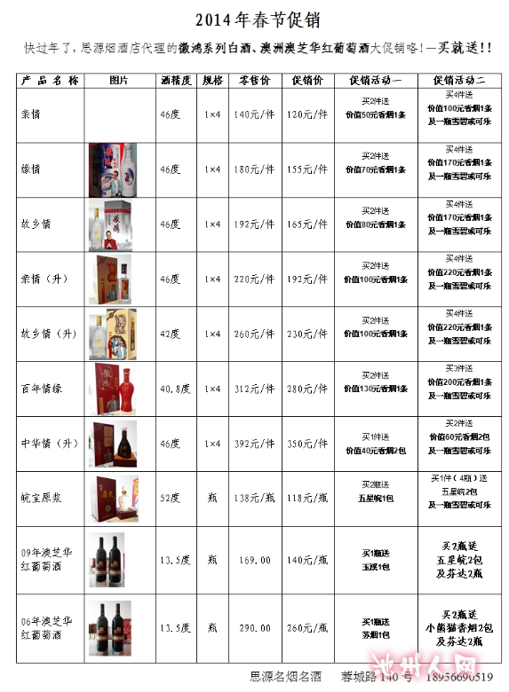 白酒促销活动 - 跳蚤市场 - 池州人论坛 - Chizho