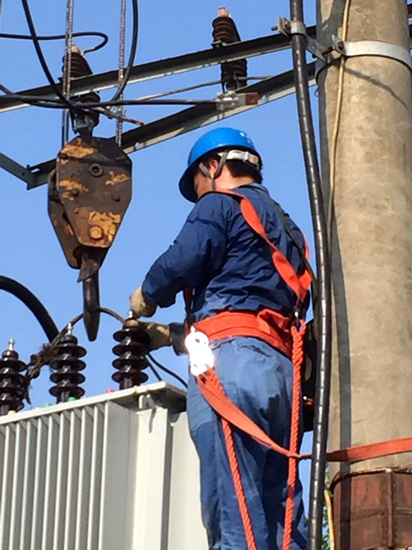 7月24日，贵池供电公司殷汇配电队员工紧急更换牛头山居委会台区负荷过载配电变压器。.png