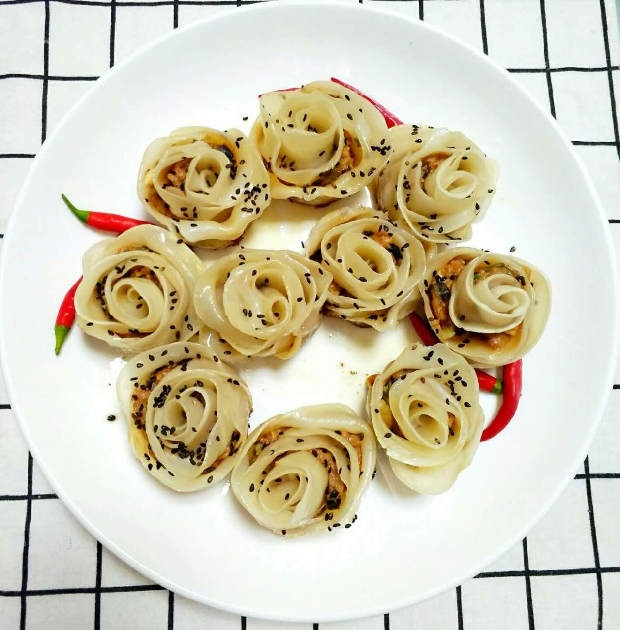 玫瑰饺子