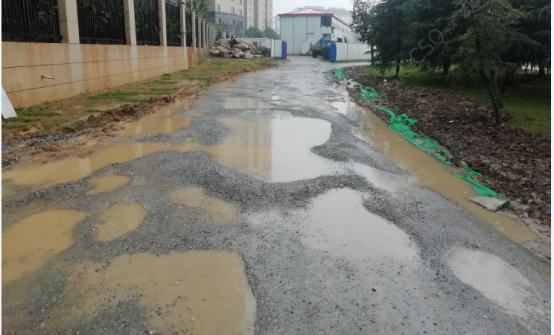 现在的湖心路路面