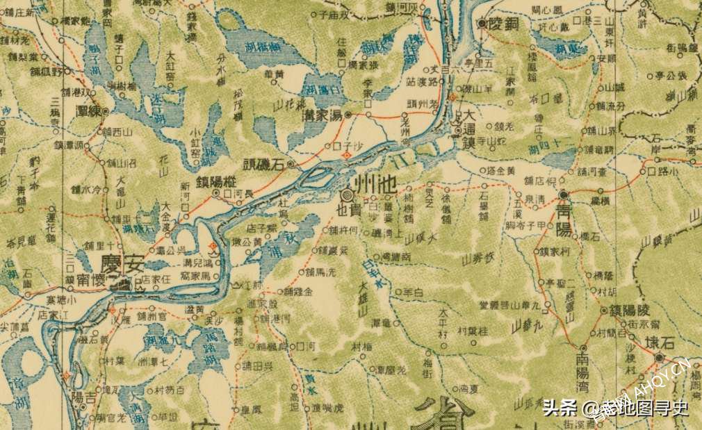 1910年安徽池州府附近地图