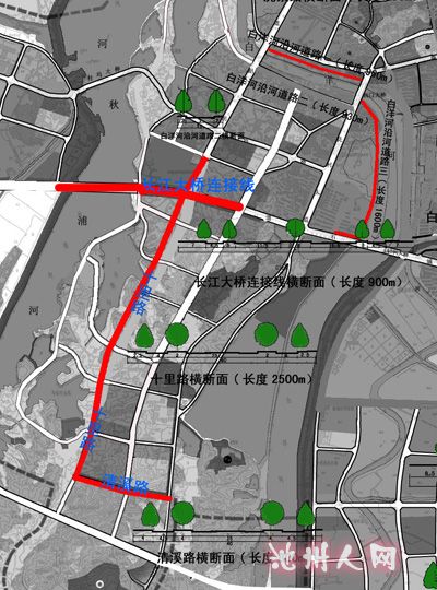 池州西部梅里园区基础设施路网工程勘察设计 信息来源:池州政府网