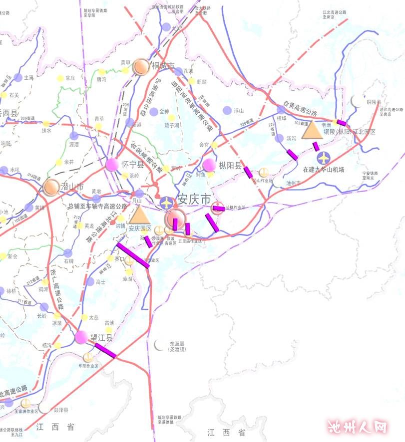 马鞍山长江公路大桥 铜陵公铁大桥展雄姿